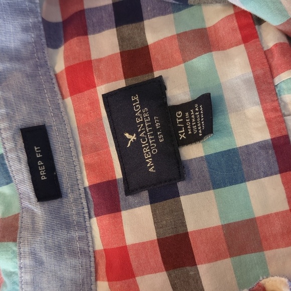 American Eagle Prep Fit Cotton Button Down Shirt - Picture 3 of 4